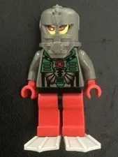 LEGO® Minifigure Aquazone aqu013a Commander Manta Ray Light Gray Flippers