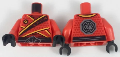 LEGO® Part 973pb3048c01 - Torso Ninja Tunic with Dark Red Diamonds