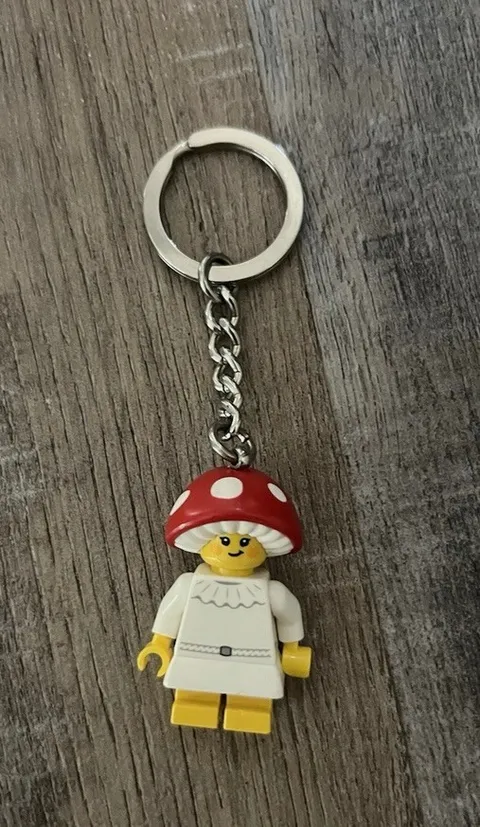 LEGO Mushroom Girl Keyring 854306 Cute Forest Minifigure Keychain