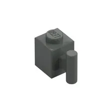 LEGO 35x Dark Gray Brick, Modified 1 x 1 with Bar Handle inv.603