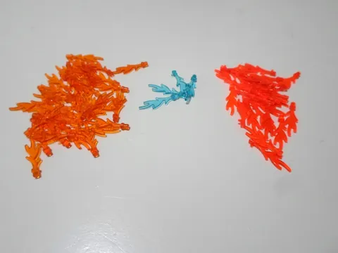 LEGO PARTS-#6126 FLAME / SEAWEED ASSORTED COLORS SEE LIST 65 PIECES
