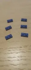 Lego - Blue - Plate 1 x 2 - BrickLink ID #3023