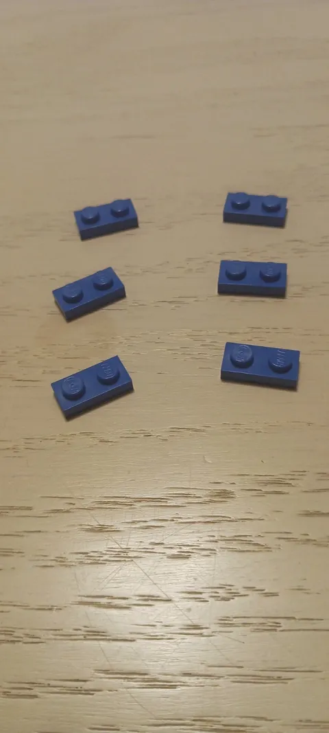 Lego - Blue - Plate 1 x 2 - BrickLink ID #3023