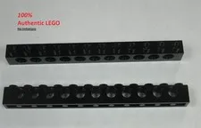 LEGO NEW 1x12 Black Technic Brick with Holes (2x) 389526 Brick 3895
