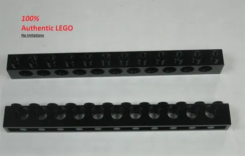 LEGO NEW 1x12 Black Technic Brick with Holes (2x) 389526 Brick 3895