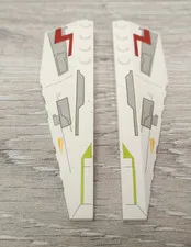 Lego 42060pb01 42061pb01 Wedge 12 x 3 Left & Right w/ Gray Panels & Lime Orange