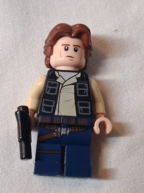 LEGO Han Solo Minifigure Minifig Black Vest Pockets sw0771 75159 75290 75205