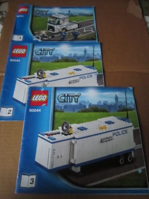 Lego City Building Instructions Instruction 60044 Pieces 1,2,3 Parts 1,2,3
