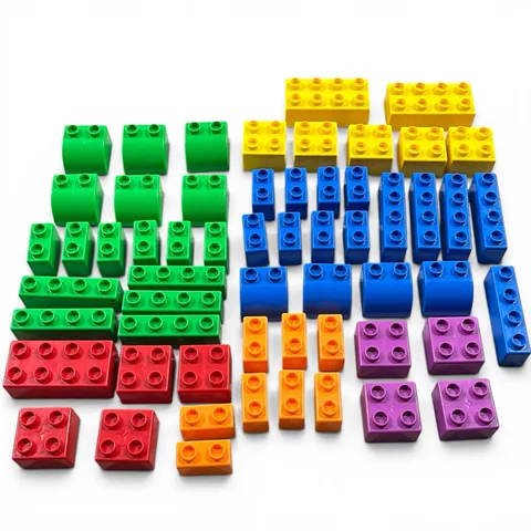Vintage Lego Jumbo Blocks XL Quatro Mix Various Preschool 80s 90s Large Lot 58pc