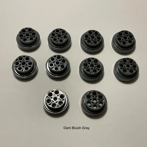 LEGO Wheel 31mm D. x 15mm Technic with 7 Pin Holes 60208 - Dark Bluish Gray x10