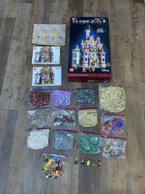 🔥 Lego 43263 Disney Beauty And The Beast Castle - BUILT ONCE! 100% Complete!