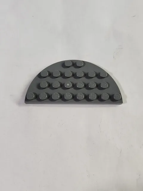 LEGO Parts 22888 Plate ● Round Half 4 x 8 ● Dark Bluish Gray ● 1 piece