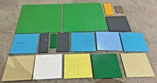 Genuine Lego Base Plates x 17, Different Sizes Job Lot