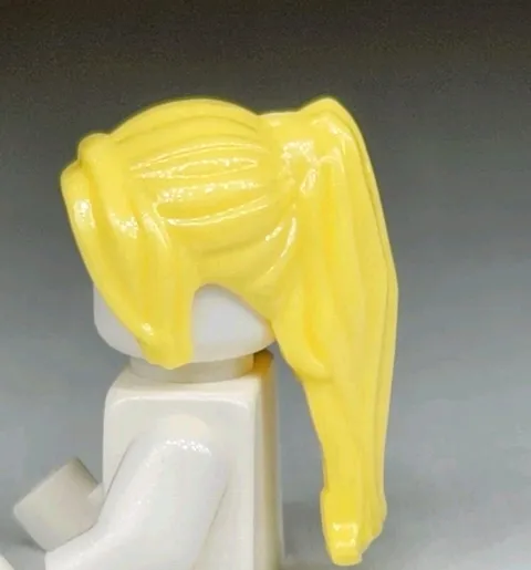 NEW LEGO® Minifigure Hair Bright Light Yellow Female Ponytail Long Side Bangs