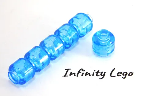 6 LEGO Transparent Medium Blue Minifigure Head (3626 88475) 6 Pieces