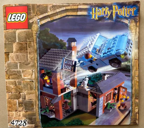 LEGO Harry Potter: Escape from Privet Drive (4728) box, manual. 278 pcs w/1 sub.