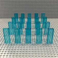 Lego 2454 Block Wall Brick Pillar Columns 1x2x5 (Pack of 20) : Trans-Light Blue