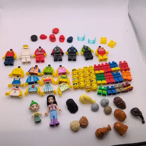 Lego mini Figure Parts Lot Heads Torsos Legs Headware Etc Mixed Lot