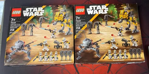 Lot of 2 Lego Star Wars: 327th Star Corps Clone Troopers Battle Pack 75431