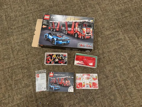 lego technic car transporter 42098 bundle,Box,some stickers,various pieces LOT