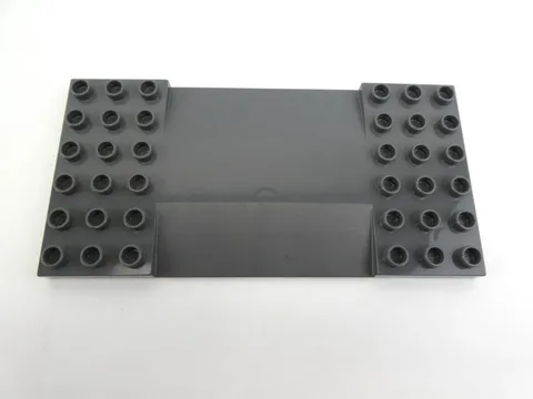 Lego Duplo 6 x 12 Gray Plate w/ Center Ramps Road Truck Train Part 95463