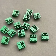 Lego 3660 Green Replacement Parts Pieces Lot of 15