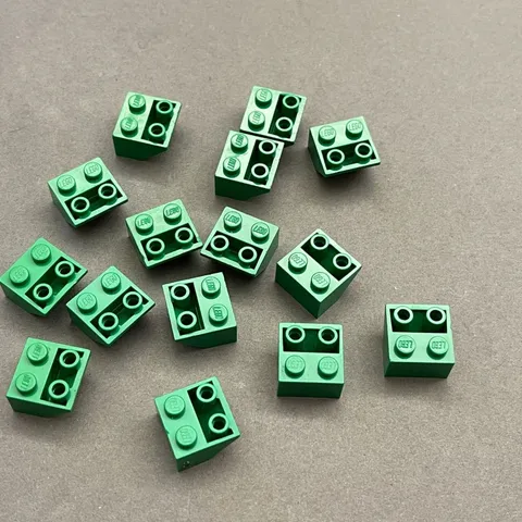 Lego 3660 Green Replacement Parts Pieces Lot of 15