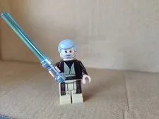 LEGO Star Wars Obi-Wan Kenobi Minifigure sw0552 With Blue Lightsaber Used