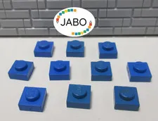 (J7/ 1/ 2) LEGO 10x3024 Plate Flat 1x1 Blue