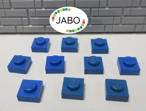 (J7/ 1/ 2) LEGO 10x3024 Plate Flat 1x1 Blue
