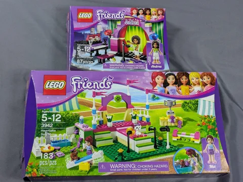LEGO Friends Heartlake Dog Show 3942 Andrea's Stage 3932 Lot Complete Retired