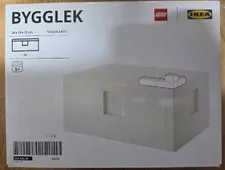 LEGO IKEA BYGGLEK Medium Storage Box w/ LEGO Stud Lid Stackable Organizer New