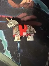 LEGO Knight Horse Animal Figure Printed Red White Gray Gold 1 Piece