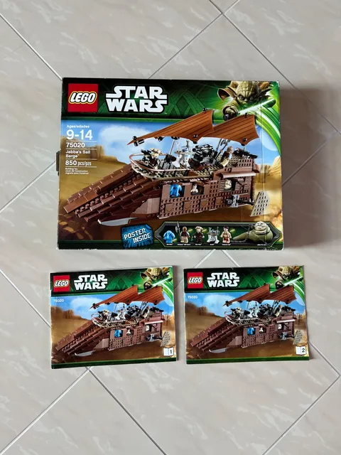Lego Star Wars 75020 Jabba's Sail Barge Empty Box and Manual of Instructiones