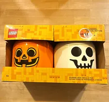 LEGO Storage Head Small 2 pcs Halloween Edition Orange/White 4058164