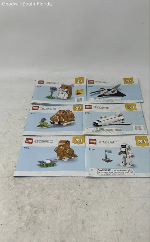 Lot Of 6 Pcs Lego Creator 3-In-1 Building & Block Instruction Manuals Booklets