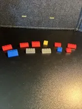 Vintage Lego Roof Pieces Lot Of 11 Blue, Red, Yellow, Clear