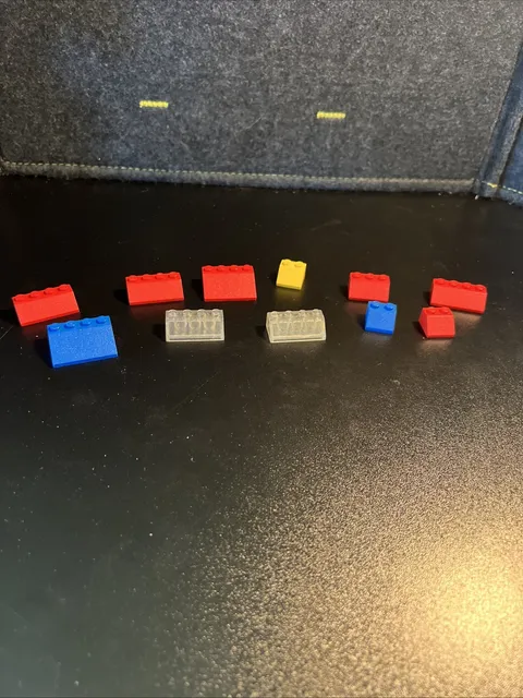 Vintage Lego Roof Pieces Lot Of 11 Blue, Red, Yellow, Clear