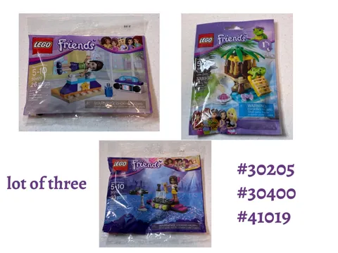 🔥LEGO FRIENDS LOT OF 3 #30205 POP STAR #30400 GYMNAST  #41019 TURTLE HUT NEW