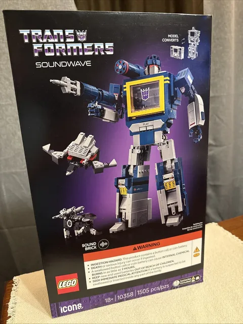 LEGO Icons Transformers Soundwave 10358 NEW Factory Sealed