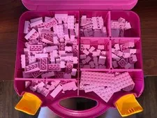 New Pink Lego bricks in Pink Lego Suitcase