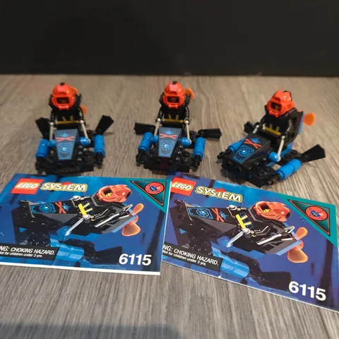 Lego Aquazone Aquasharks Shark Scout 6115 (Lot of 3) Complete w/Instructions