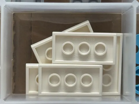 LEGO Parts - White Plate 2 x 4 with 2 Studs (Double Jumper) - No 65509 - QTY 5