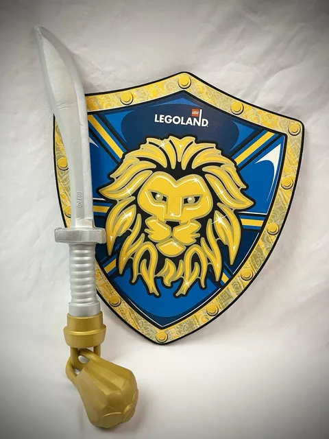 LEGO Legoland Blue Lion Castle Foam Play Pretend Shield and Sword