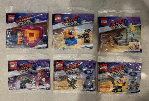 LEGO Movie 2, Lot Of 6 Polybags, 30460 30620 30527 30528 30529 30340, New Sealed