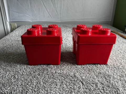 LEGO Red Stackable Storage Containers Lot of 2 Plastic in MPN 10667
