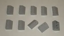 LEGO NEW 2x3 Light Bluish Grey Slope 45° (10x) 4211773 Brick 3038