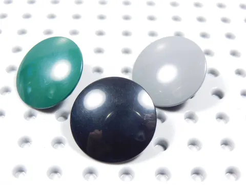 LEGO Lot of 3 Blank Plain round Shield Armor Black Dark Green Gray Minifig BS