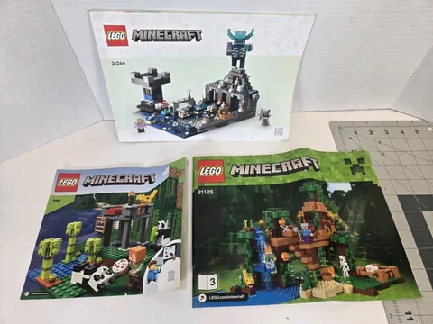 LEGO Minecraft Instructions Lot 21125 21246 21158 Manuals Only
