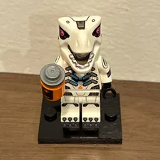 LEGO Minifigures White Dinosaur Costume Minifigure w/ Tail, Accessory + Stand